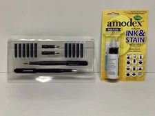 Manuscript Leonardt Dip Pen & Nibs Drawing Pen Set & Amodex Ink Stain Remover
