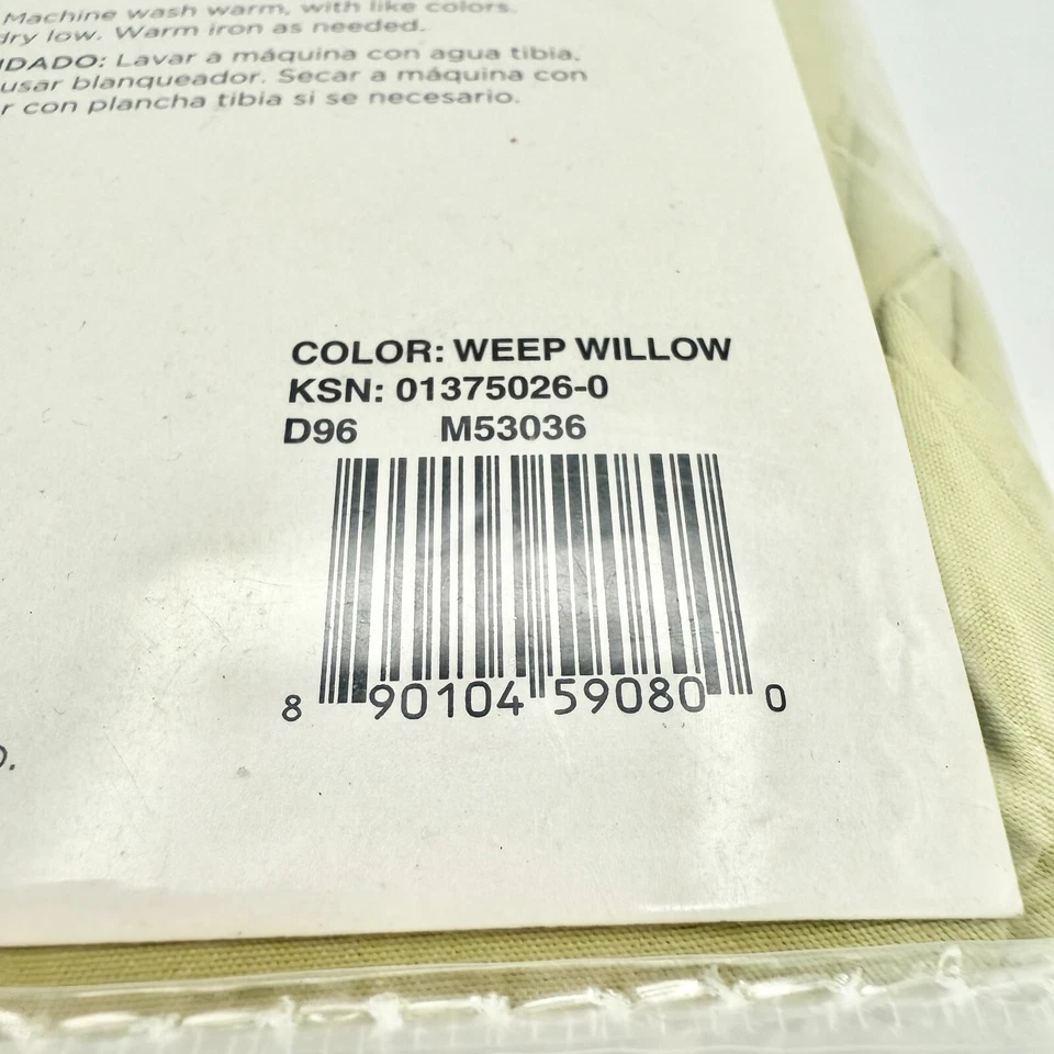 Juego de 2 fundas de almohada vintage Country Living verde sauce llorón 100 % algodón NUEVO Foto 4 de 4