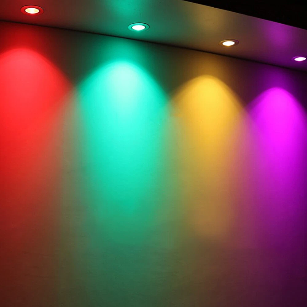 LED Ceiling Lights Colour Changing RGB Downlight Panel Recessed Spotlights Lamp