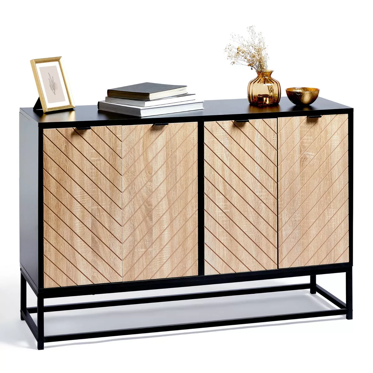 Wood outlet effect sideboard