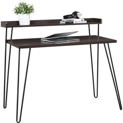 Slim Writing Desk Modern Industrial Table Metal Computer Furniture