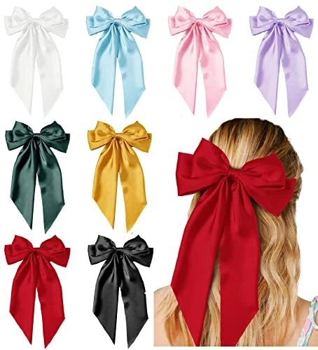 Hair Bows for Women Girls Hair Ribbon Bow Hair Clips with Long