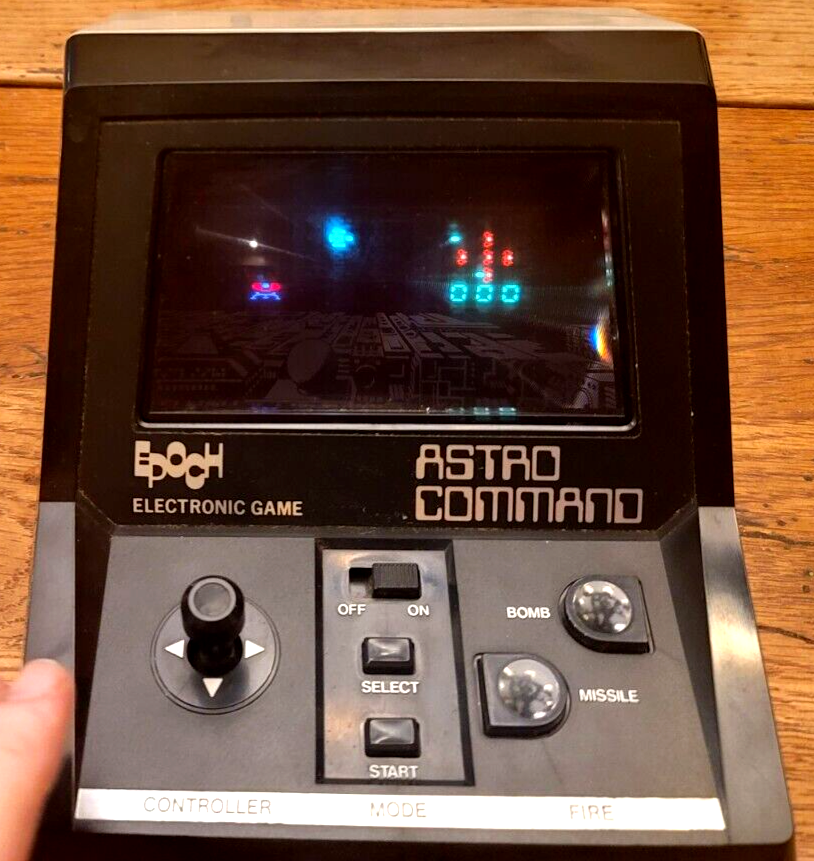 Vintage 1982 Epoch's Astro Command Electronic Game Complete W Box