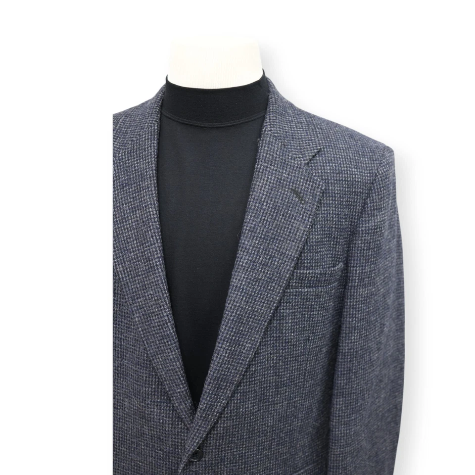 BARRINGTON ВИНТАЖНЫЙ TWEED мужской синий 100% шерсти спортивное пальто костюм куртка blazer 42 R - Изображение 3 из 4