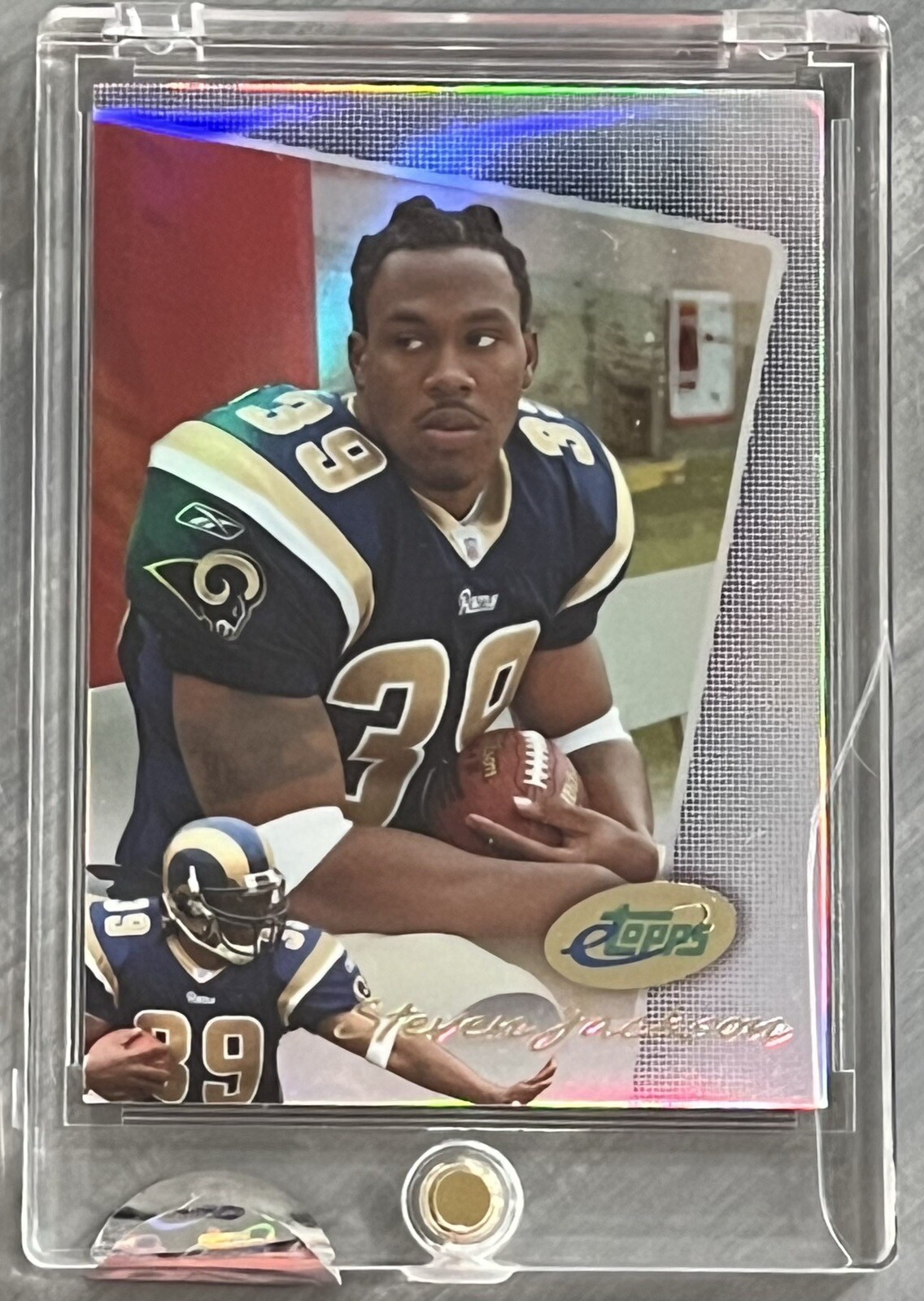 2004 eTopps Encased #58 STEVEN JACKSON Rookie RC 🏈 Rams #/1750 🏈 FREE SHIP 🏈