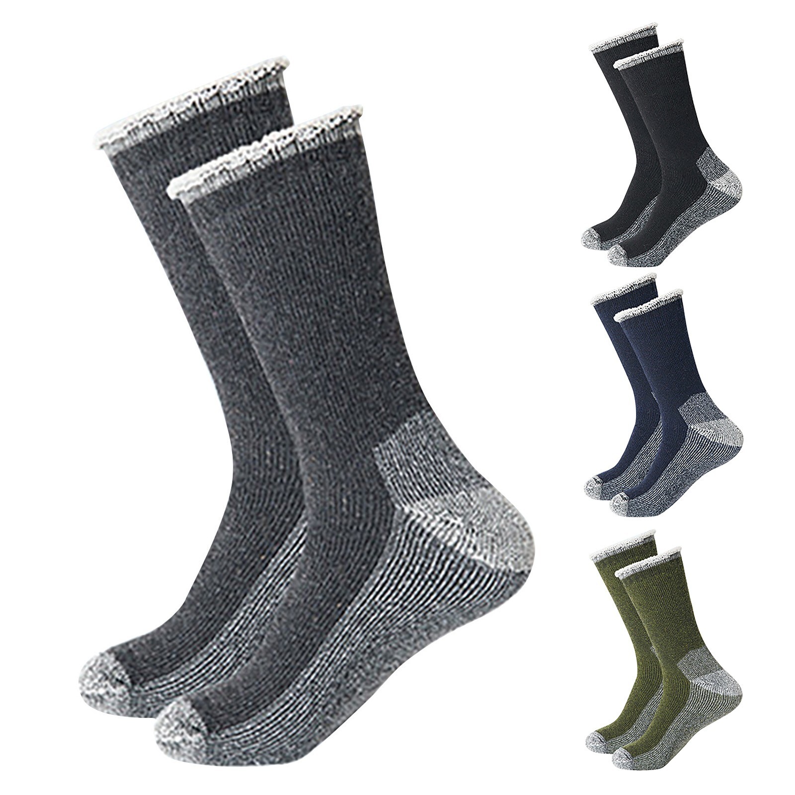 New Men's Thick Wool Mountaineering Socks for Hiking Skiing Outdoor Sports Warmth