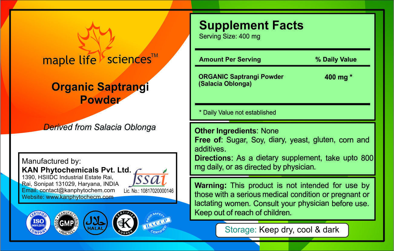 ORGANIC Saptrangi Powder  Salacia Oblonga  Control Blood Sugar Level Weight los Betaalbare, populaire verkoop