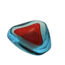 🟠 Flavio Poli per SEGUSO posacenere a guscio in vetro di Murano sommerso 1960