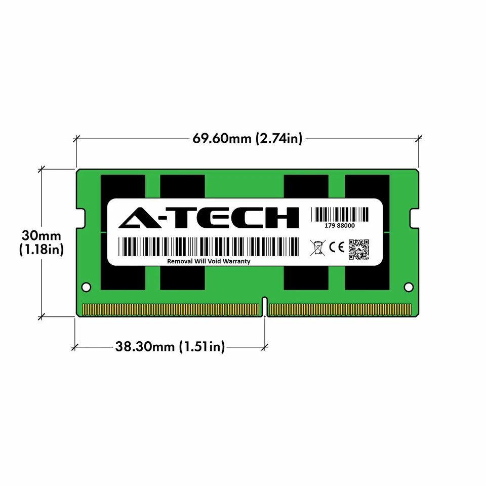 A-Tech 32GB 2x 16GB PC4-21300 Laptop SODIMM 260-Pin DDR4 2666 MHz Memory RAM Kit - Image 3 of 4