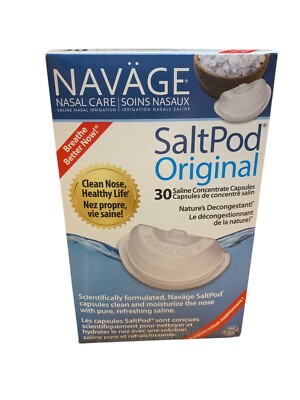 Navage Nasal Care SaltPod Original 30 Saline Concentrate Capsules New 10/2026