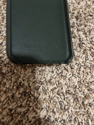 Bottega Veneta Cell Phone Case Dark Green Leather with strap | eBay