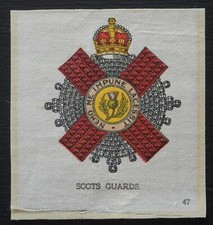 SCOTS GUARDS 1915 John Sinclair Large 76mm x 70mm SCARCE SILK