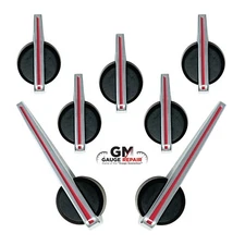 Escalade Premium Edition Gauge Cluster Needles for 2003-2013 GM Black Chrome Red