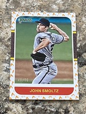 2021 Panini Donruss '87 Retro Fire Emoji John Smoltz #254 Atlanta Braves 46/75