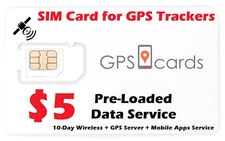 $5 GPScards GPS Tracker SIM Card Works With All GPS Tracker USA, Canada, Mexico