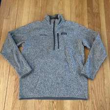 Patagonia Full Zip Up Better Sweater Fleece Jacket Mens L Solid Grey "Rahr Corp"