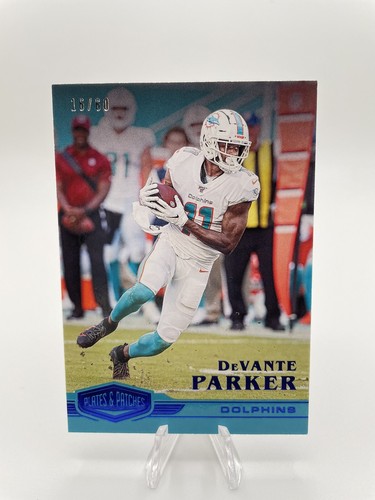 2020 Panini Plates & Patches Football DeVante Parker Blue P. 16 /60 #56 Miami - Picture 1 of 2