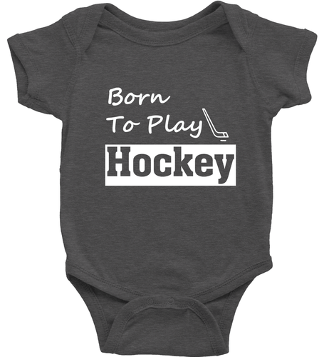 Infant Baby Bodysuit One-Piece Born To Play Hockey Toddler Kid Youth Tee T-Shirt - Picture 32 of 36