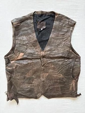 Vintage leather waistcoat 42" chest (1904)