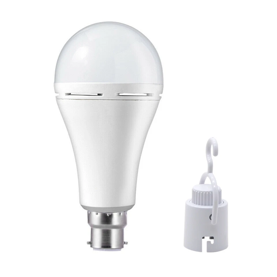 7-12W B22 Rechargeable Emergency LED Light Bulbs Battery Operated In/Outdoor NEW - Image 2 of 4