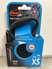 Flexi Fun Black Retractable 10ft Cord Dog Leash Size XS For 0-18 Pounds New