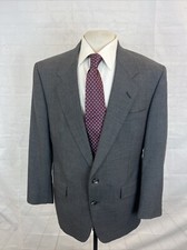 Hart Schaffner Marx Mens Gray Solid Suit 42R ...