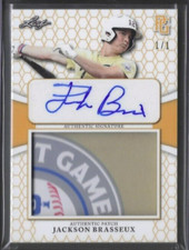 JACKSON BRASSEUX 2022 Leaf Perfect Game RC XRC Auto 5 Color Logo Patch 1/1