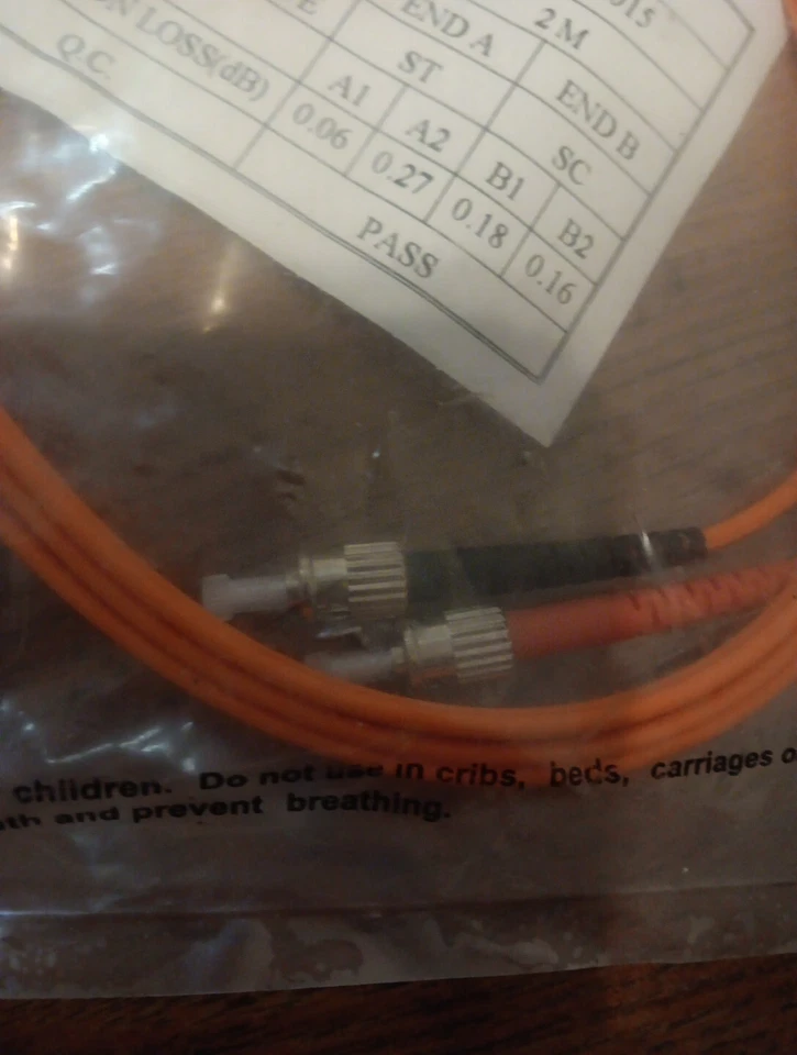 Belkin 02m Network Cable - St Multi-mode Male Sc 6.6 Ft Fiber Lot Of 2 - Image 4 of 4