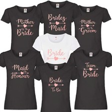 Personalised Custom Printed T-Shirt Your Text Bride To Be Hen Do Party Tee Top
