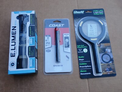 E.LUMEN 500,Coast G20,LitezAll LED Flashlight Brand New In Box
