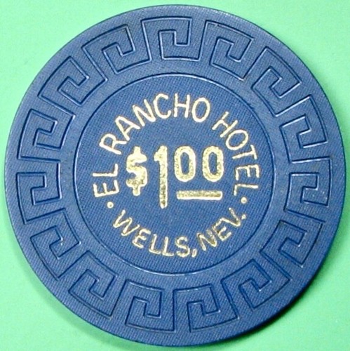 $1 Casino Chip. El Rancho, Wells, NV. Rare. Z41.