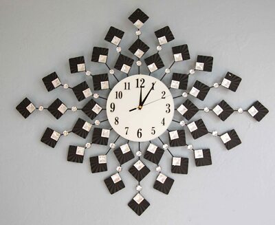 31'' Oversized Metal Four Sided Nova Star Contemporary Origami Style Wall Clock