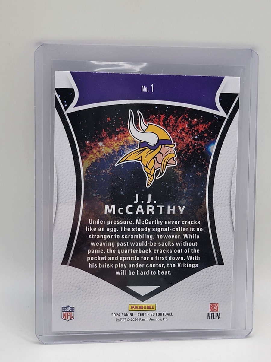 2024 Certified JJ McCarthy # 1 Certified Rookies RC Vikings | eBay