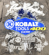 Vintage Nascar Graphic Shirt 2012 Kobalt Tools 400 Las Vegas (Size Large)