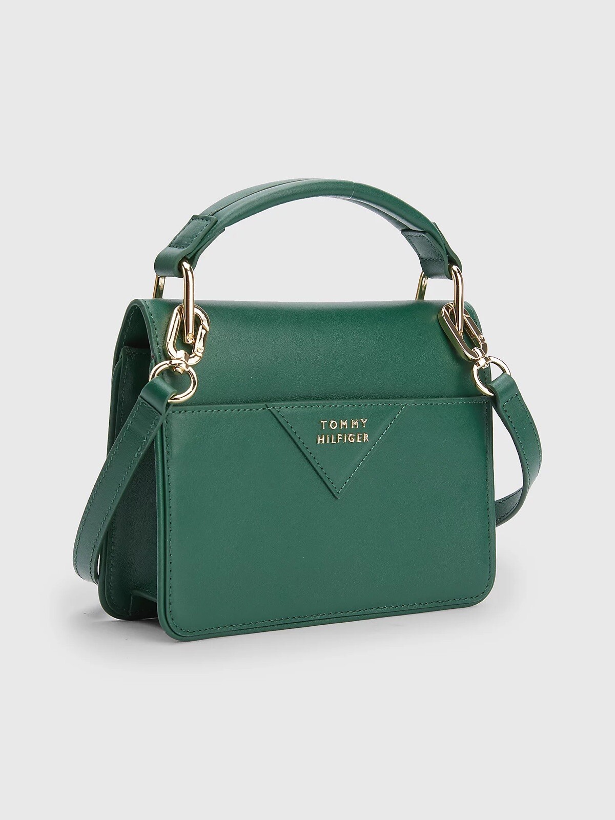 TOMMY HILFIGER LEATHER PUSH LOCK CROSSOVER BAG image 2