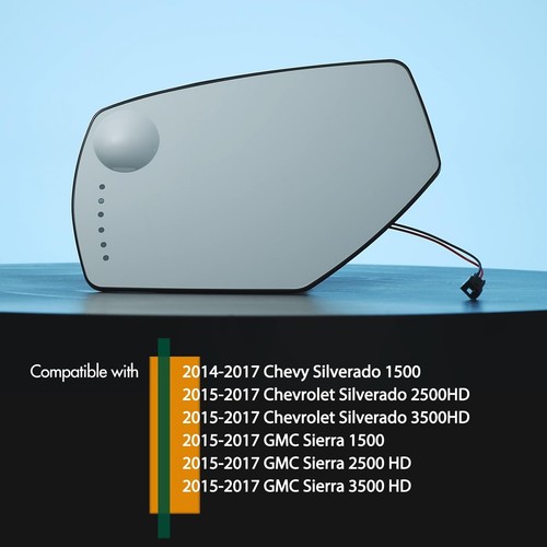 Driver Side Mirror Replacement for 2014-2017 Chevy Silverado 1500 2500HD 3500... - Picture 5 of 6