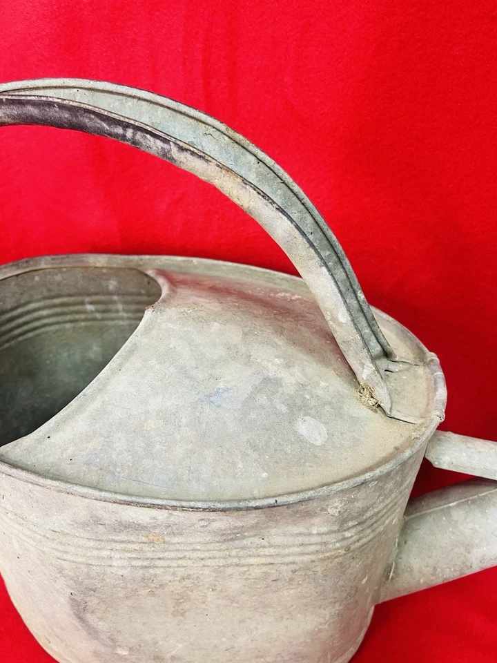 Ancien arrosoir en zinc galvanisé jardin déco campagne vintage 51 cm - Photo 3/4