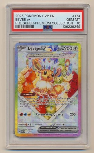 PSA 10 Pokemon PRE Super Premium Collection Promo Eevee EX SVP EN #174 GEM MINT!