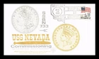 US COVER USS NEVADA SSBN-733 FIRST DAY IN COMMISSION NAVAL CANCEL