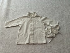 Vintage Christian Dior Infant Sweater And Booties Set 3-6 Months White