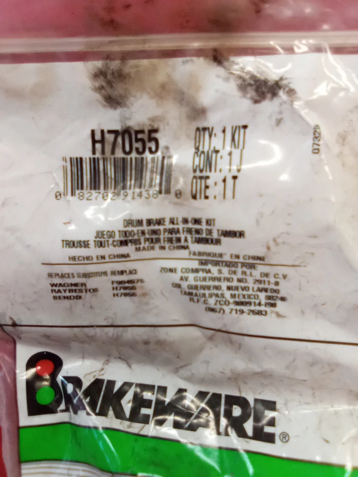 Piezas de freno de freno H7055, kit todo en uno de freno de tambor, nuevo stock antiguo, gratis... Foto 2 de 4