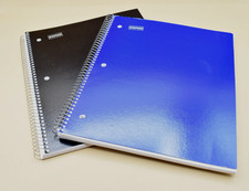 2 lot 11" x 8" 1 Subject Spiral Notebook, College Ruled, 100 Sheets per book