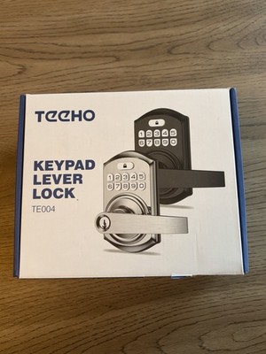 TEEHO TE004 Keyless Entry Keypad Door Lever Lock Matte Black - Open Box NEW