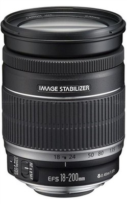 Canon EF-S 18-200mm f/3.5-5.6 IS schwarz Fotografie Objektiv Kamera Objektiv