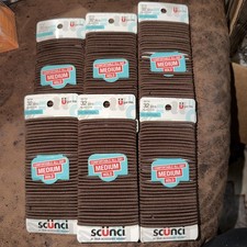 7 Packs of 27: Scunci No Damage Hair Elastics - Medium Hold - Brown