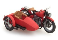 Artitec 387.29 - 1/87 / H0 Us Liberator Motor Red With Sidecar - Neu
