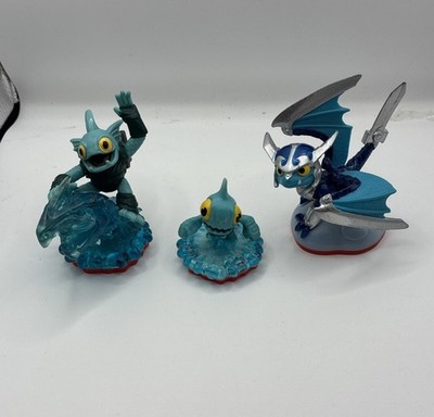 Skylanders Trap Team Tidal Wave Gill Grunt Gill Runt and Blades Lot of 3