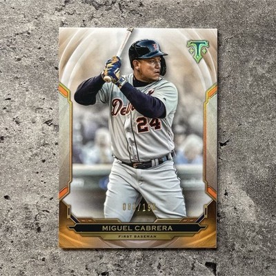 2019 Topps Triple Threads Miguel Cabrera #91 Amber 83/199 Detroit Tigers