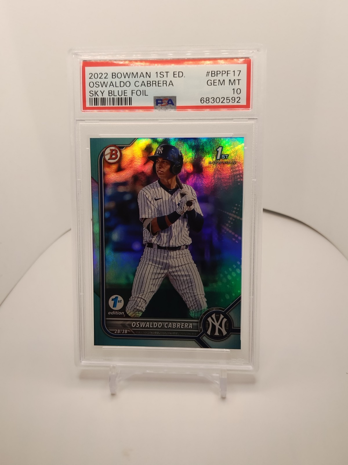 2022 Oswaldo Cabrera Bowman Sky Blue Foil 1st Edition PSA 10 💎💎💎