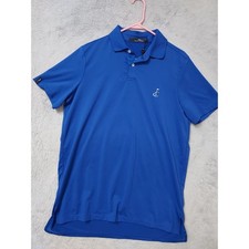RLX Ralph Lauren Polo Shirt Mens Medium Blue Short Sleeve Golf Performance